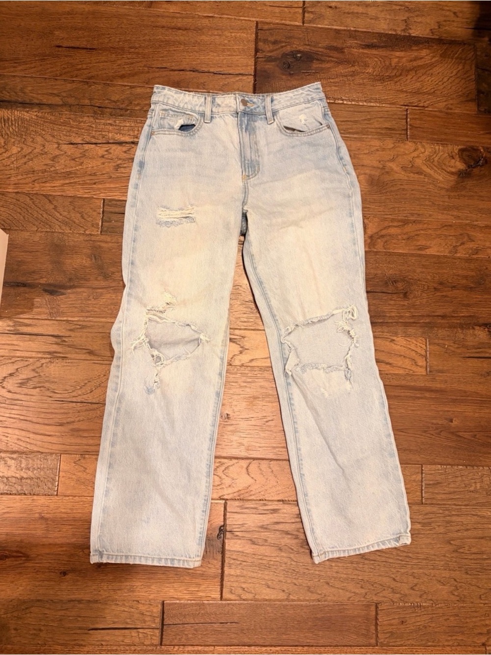 Altar'd State Light Blue Distressed Boyfriend Jeans